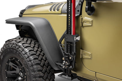 Exterior Jack Mount Textured Black For 2007-2018 Jeep Wrangler JK 2 Door Go Rhino-6