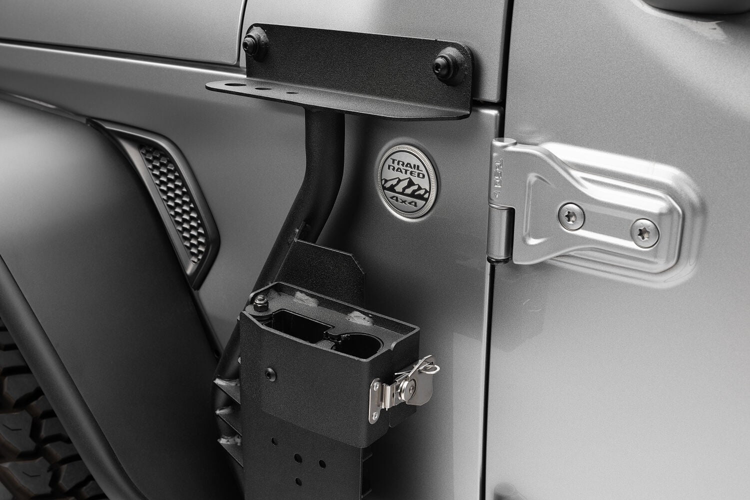 Exterior Jack Mount Textured Black 2018-2026 Jeep Wrangler JL 2/4 Door 2020-2025 Jeep Gladiator Go Rhino-3