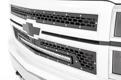 Mesh Grille w/30 Inch Black Series LED 14-15 Silverado 1500 Rough Country-1