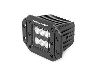 2 Inch Square Flush Mount Cree LED Lights Pair Black Series Rough Country-6