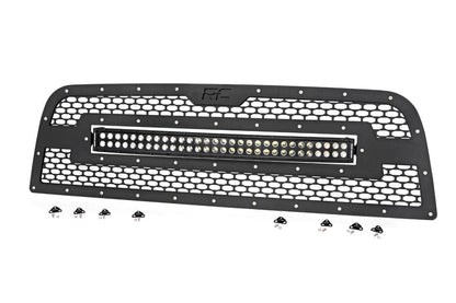 Mesh Grille 30 Inch Dual Row LED Black Ram 2500/3500 2WD/4WD (2013-2018) Rough Country-1