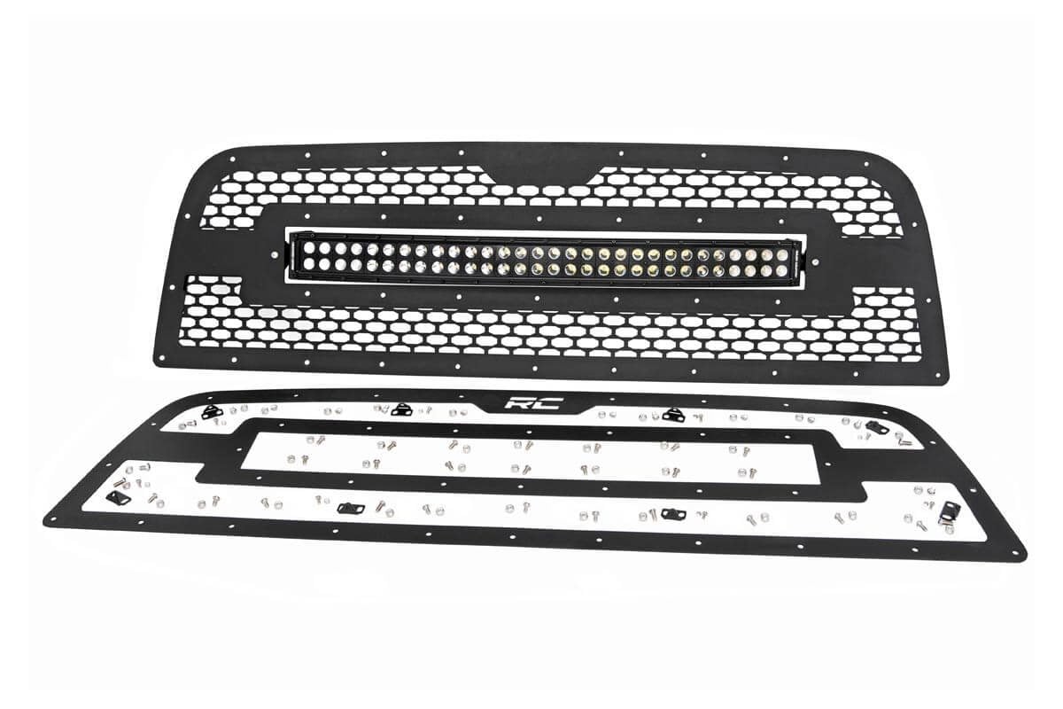 Mesh Grille 30 Inch Dual Row LED Black Ram 2500/3500 2WD/4WD (2013-2018) Rough Country-2
