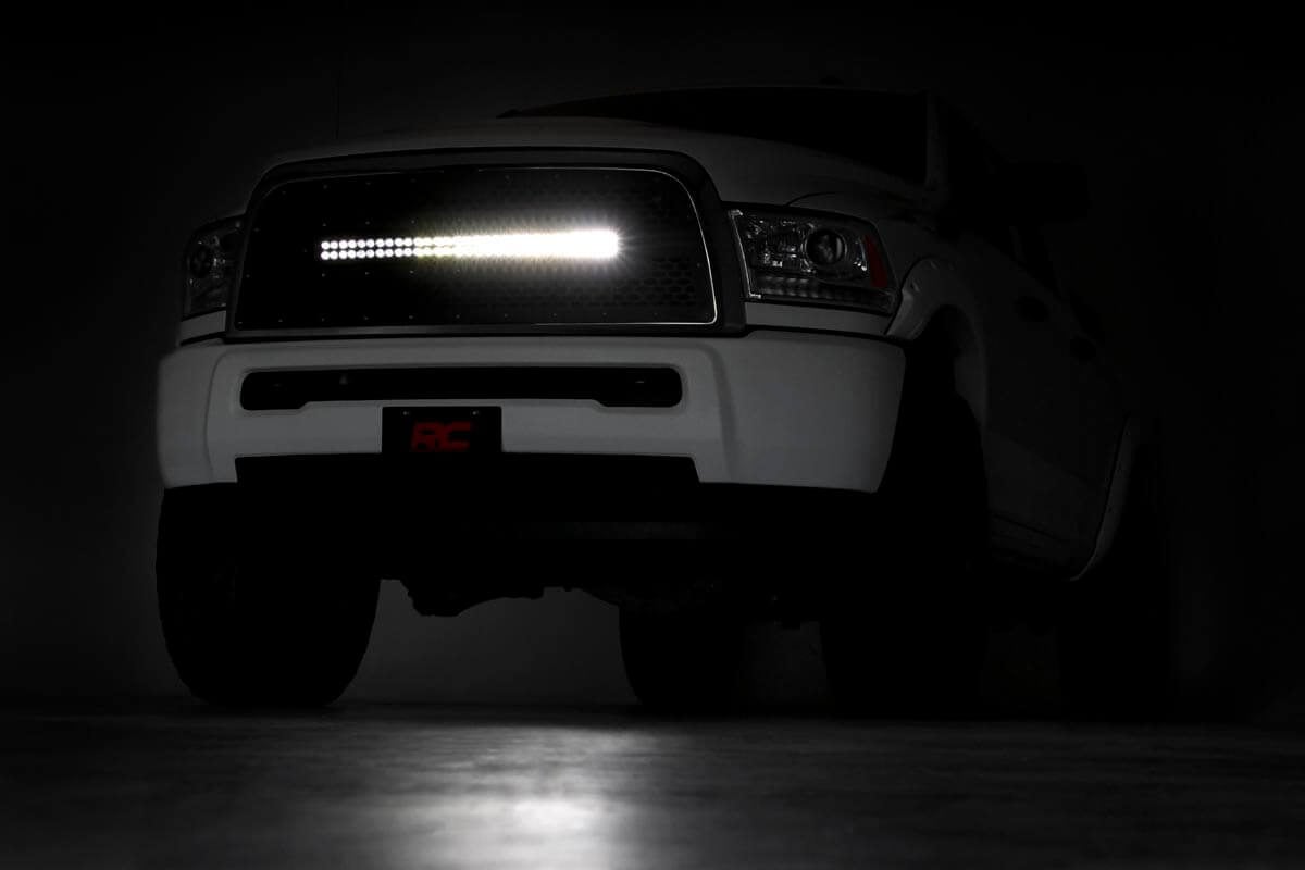 Mesh Grille 30 Inch Dual Row LED Black Ram 2500/3500 2WD/4WD (2013-2018) Rough Country-5
