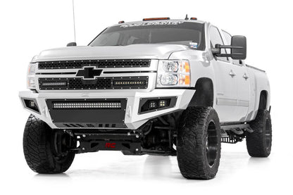 Mesh Grille w/Dual 12 Inch Black Series LEDs 11-14 Silverado HD Rough Country-2