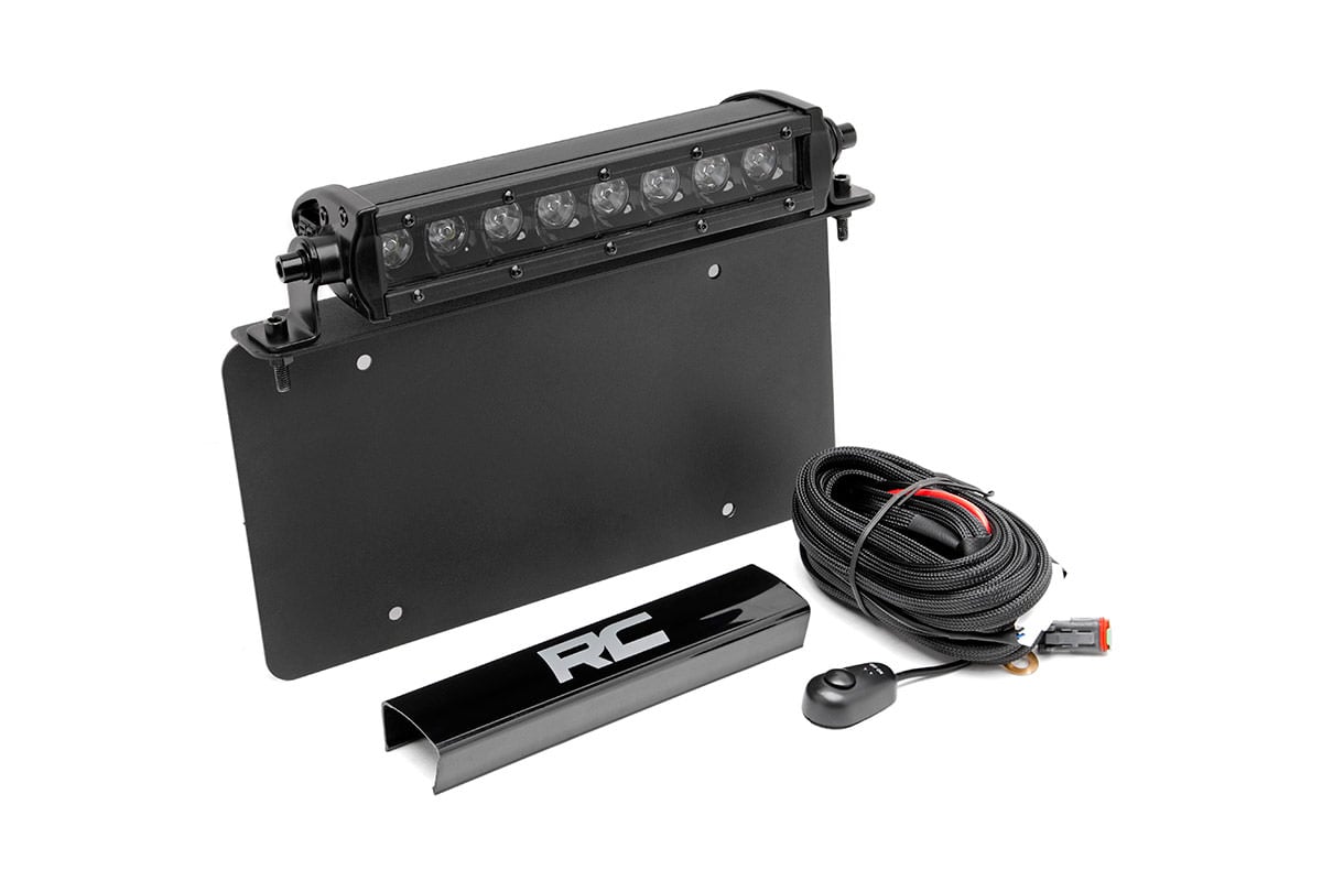 LED Light Kit License Plate Mount 8 Inch Single Row Black Series Rough Country-1