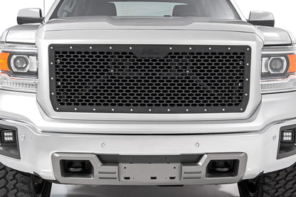 Sierra Mesh Grille 14-15 1500 Sierra Black Powdercoat Stainless Steel Hardware Rough Country-1