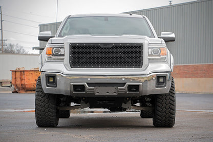 Sierra Mesh Grille 14-15 1500 Sierra Black Powdercoat Stainless Steel Hardware Rough Country-3