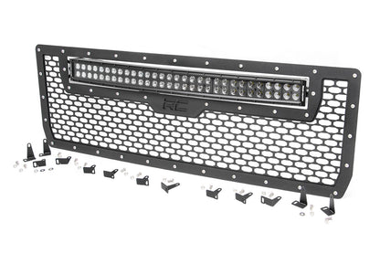 Mesh Grille 30 Inch Dual Row LED Black GMC Sierra 1500 2WD/4WD (2014-2015) Rough Country-2