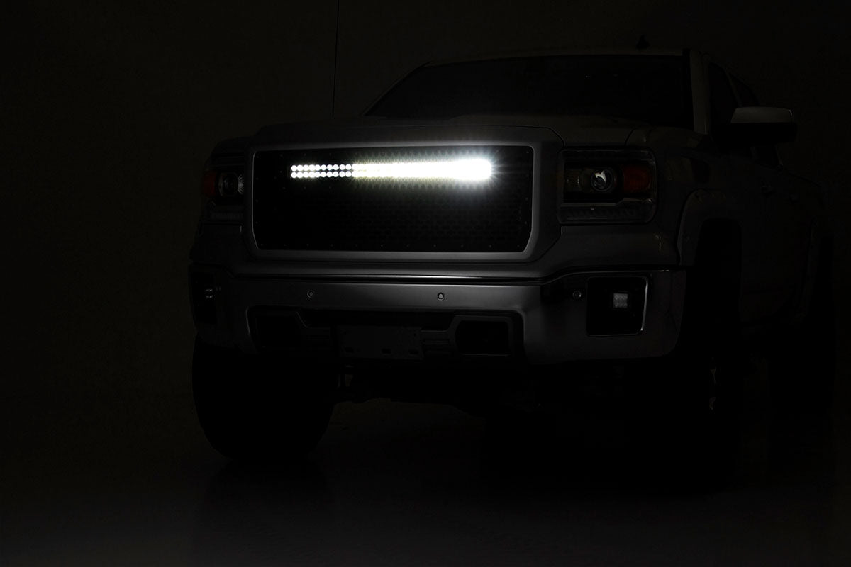 Mesh Grille 30 Inch Dual Row LED Black GMC Sierra 1500 2WD/4WD (2014-2015) Rough Country-3