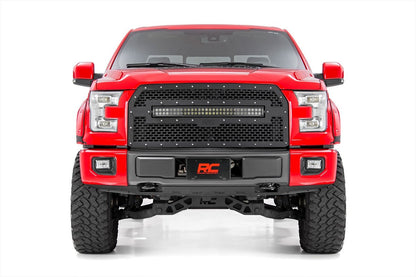 Ford Mesh Grille w/30 Inch Dual Row Black Series LED 15-17 F-150 Rough Country-2