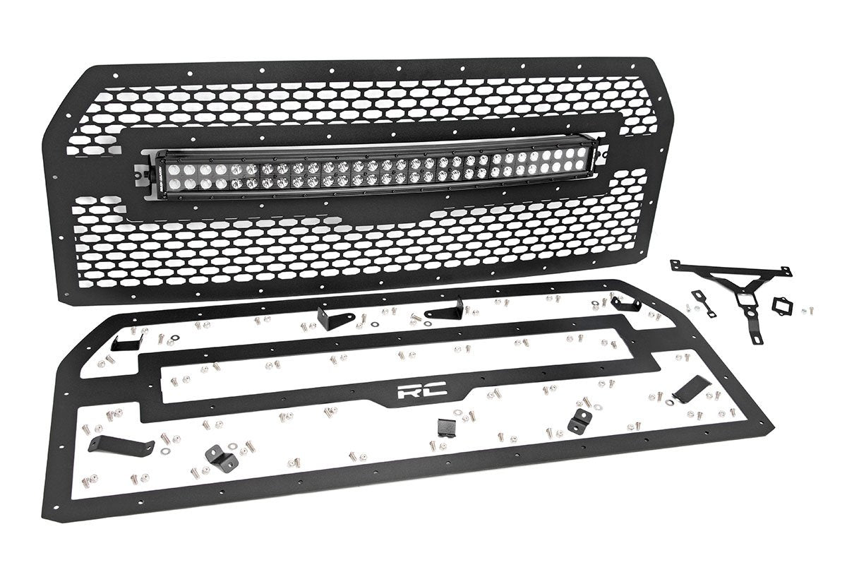 Ford Mesh Grille w/30 Inch Dual Row Black Series LED 15-17 F-150 Rough Country-3