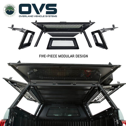 Expedition Pro Plus Truck Cap W/Full Wing Window Doors, Front and Rear Windows and 3rd Brake Light 22-26 Toyota Tundra Overland Vehicle Systems-4