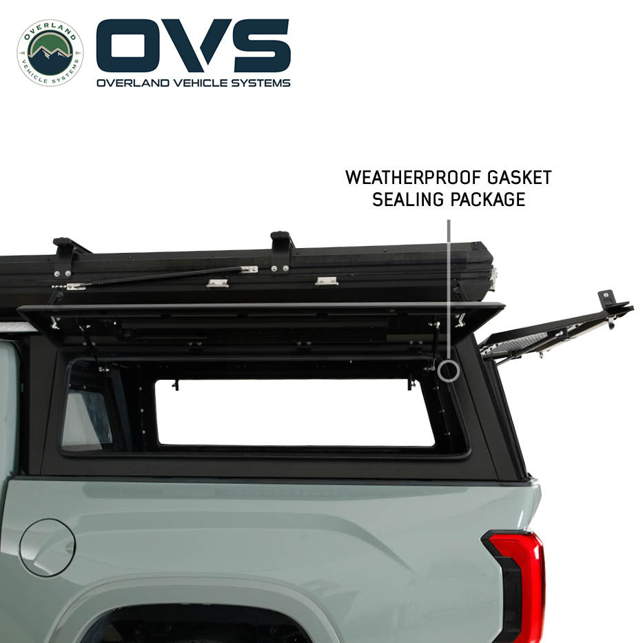 Expedition Pro Plus Truck Cap W/Full Wing Window Doors, Front and Rear Windows and 3rd Brake Light 17-22 Ford F-250/F-350 Overland Vehicle Systems-9