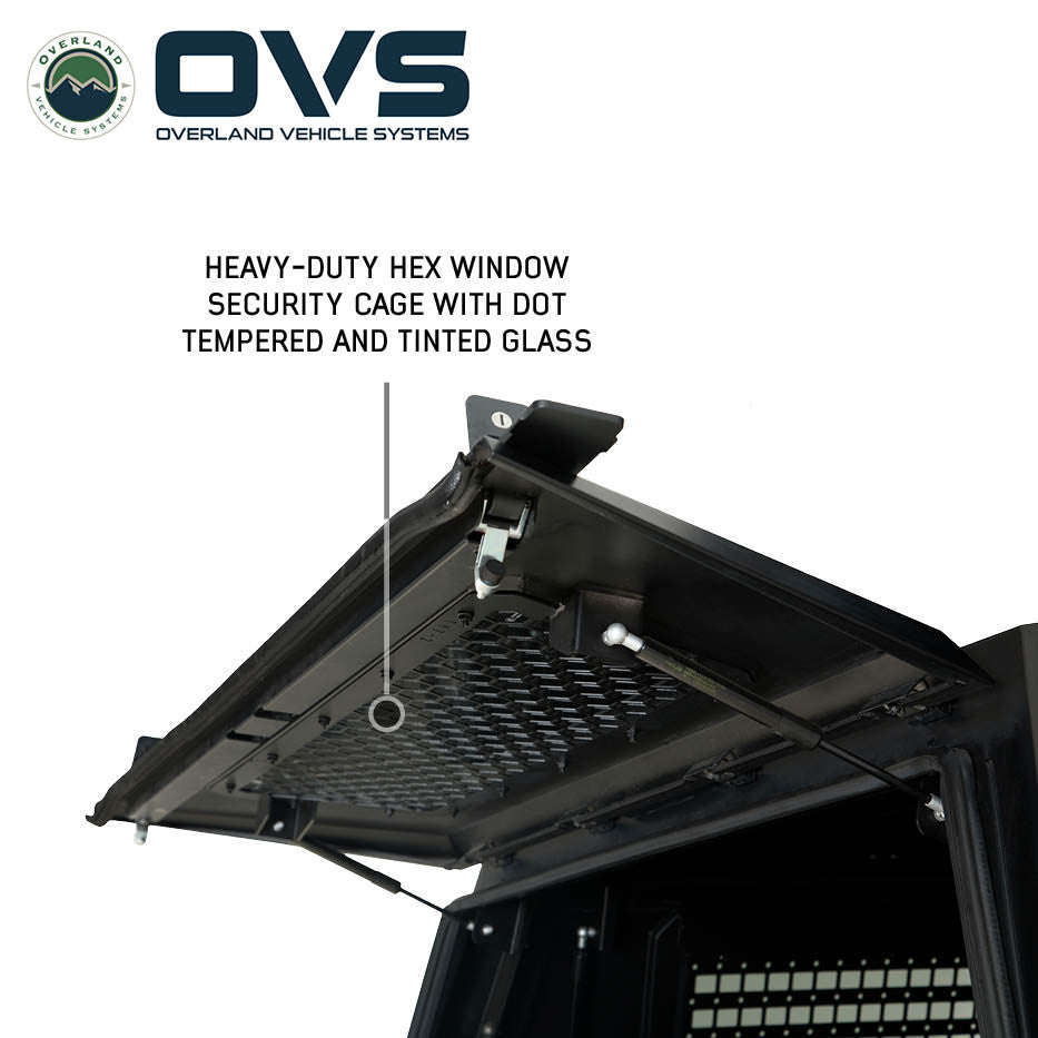 Expedition Pro Plus Truck Cap W/Full Wing Window Doors, Front and Rear Windows and 3rd Brake Light 07-21 Toyota Tundra Overland Vehicle Systems-11