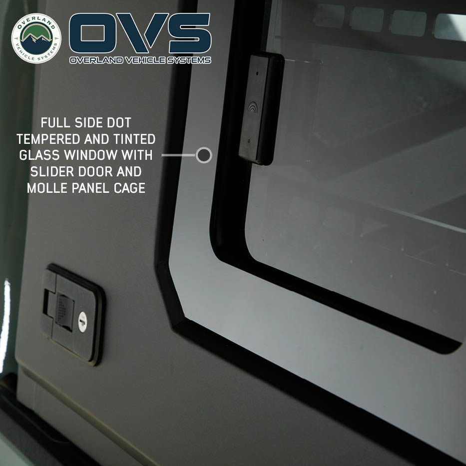 Expedition Pro Plus Truck Cap W/Full Wing Window Doors, Front and Rear Windows and 3rd Brake Light 07-21 Toyota Tundra Overland Vehicle Systems-12