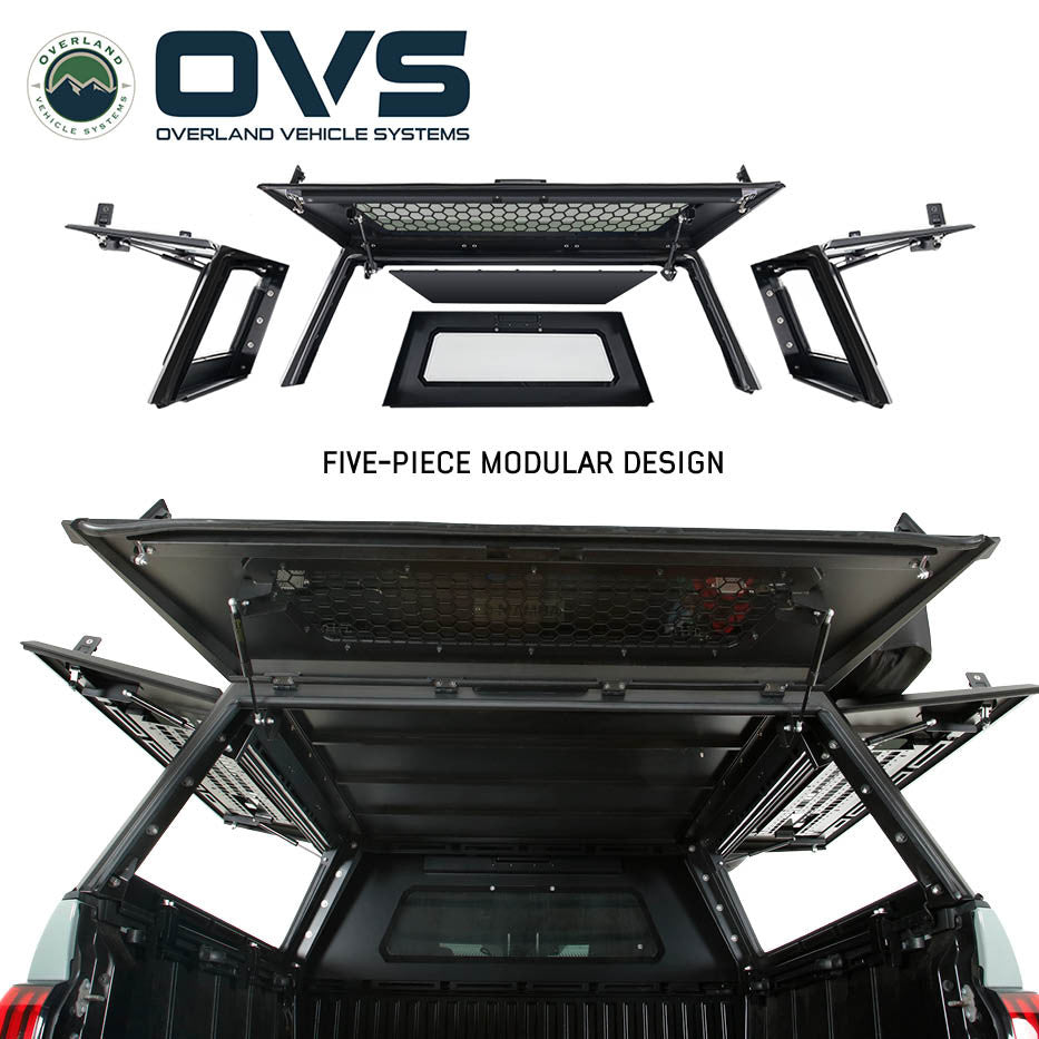 Expedition Pro Plus Truck Cap W/Full Wing Window Doors, Front and Rear Windows and 3rd Brake Light 09-26 Ram 2500/3500 Overland Vehicle Systems-4