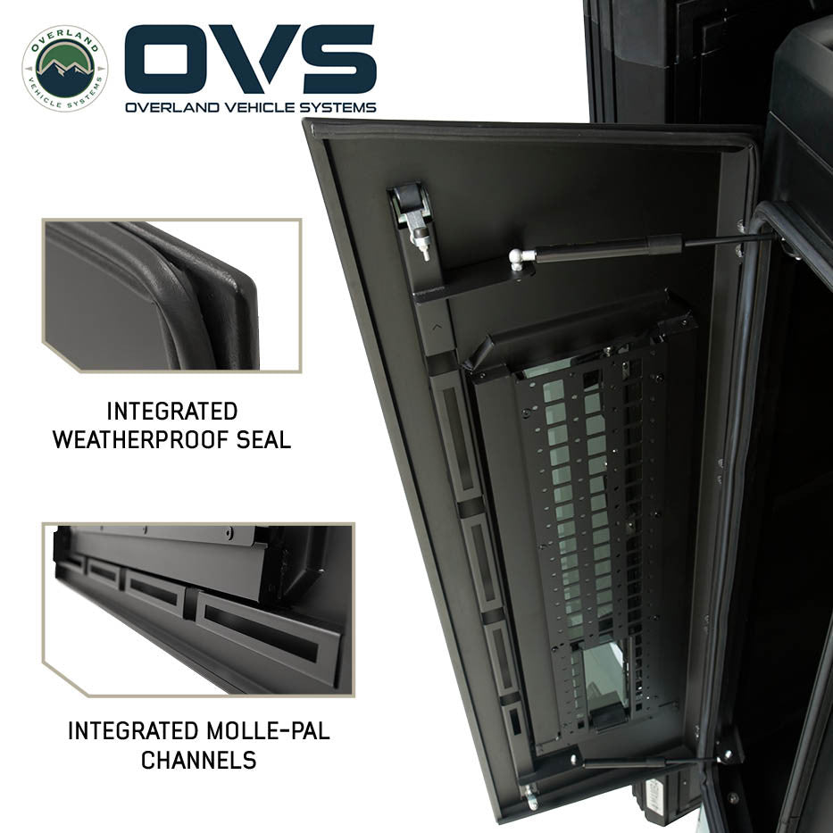 Expedition Pro Plus Truck Cap W/Full Wing Window Doors, Front and Rear Windows and 3rd Brake Light 24-26 Ford Ranger Overland Vehicle Systems-13