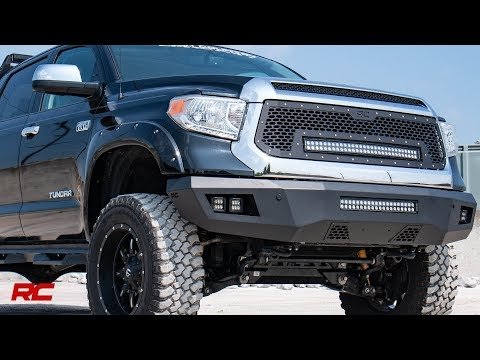 Rough Country Toyota Mesh Grille w/30 Inch Dual Row Black Series LED 14-17 Tundra Rough Country