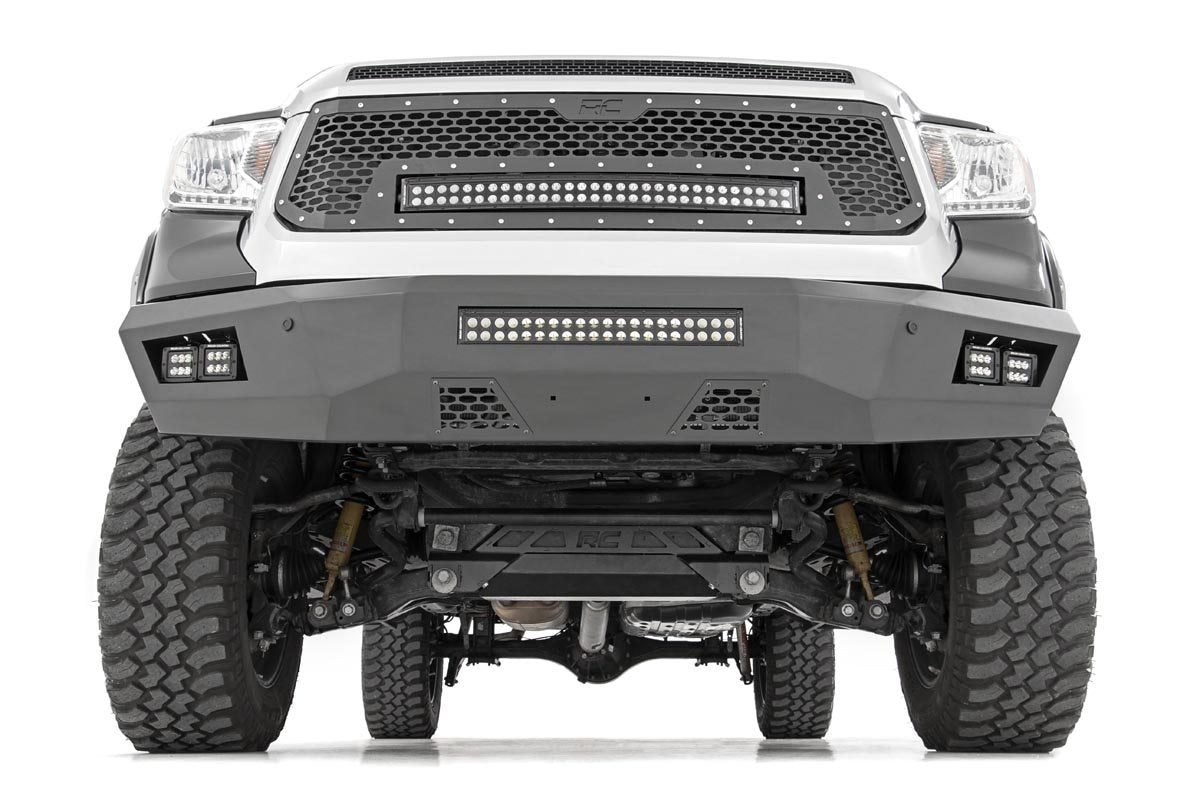 Rough Country Toyota Mesh Grille w/30 Inch Dual Row Black Series LED 14-17 Tundra Rough Country
