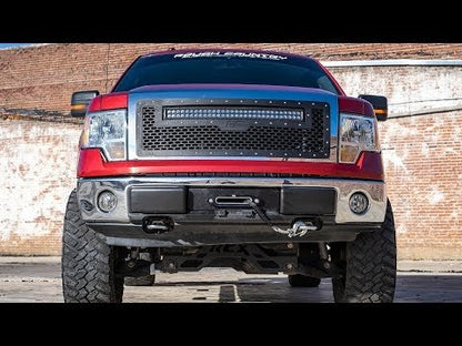 Ford Mesh Grille w/30 Inch Dual Row Black Series LED w/Cool White DRL 09-14 F-150 Rough Country-1