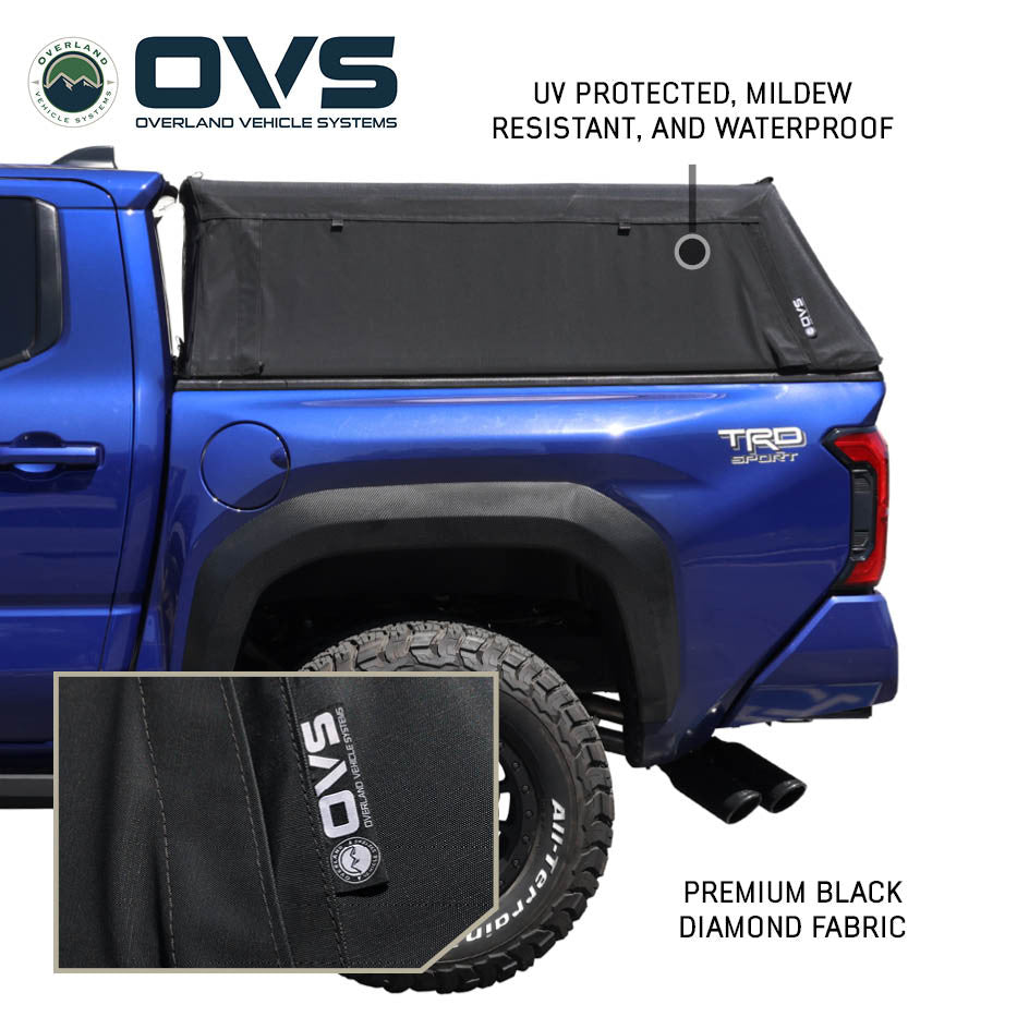 Explorer Soft Shell - Black Diamond Canvas and Aluminum Frame 19-26 Chevrolet/GMC 1500 Overland Vehicle Systems-3
