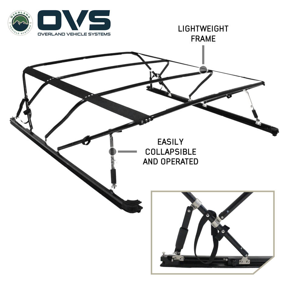 Explorer Soft Shell - Black Diamond Canvas and Aluminum Frame 24-26 Ranger Overland Vehicle Systems-12