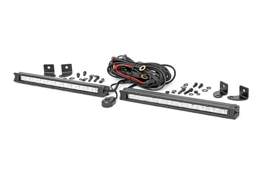 10 Inch Chrome Series LED Light Bar Slim Line Pair Rough Country-1