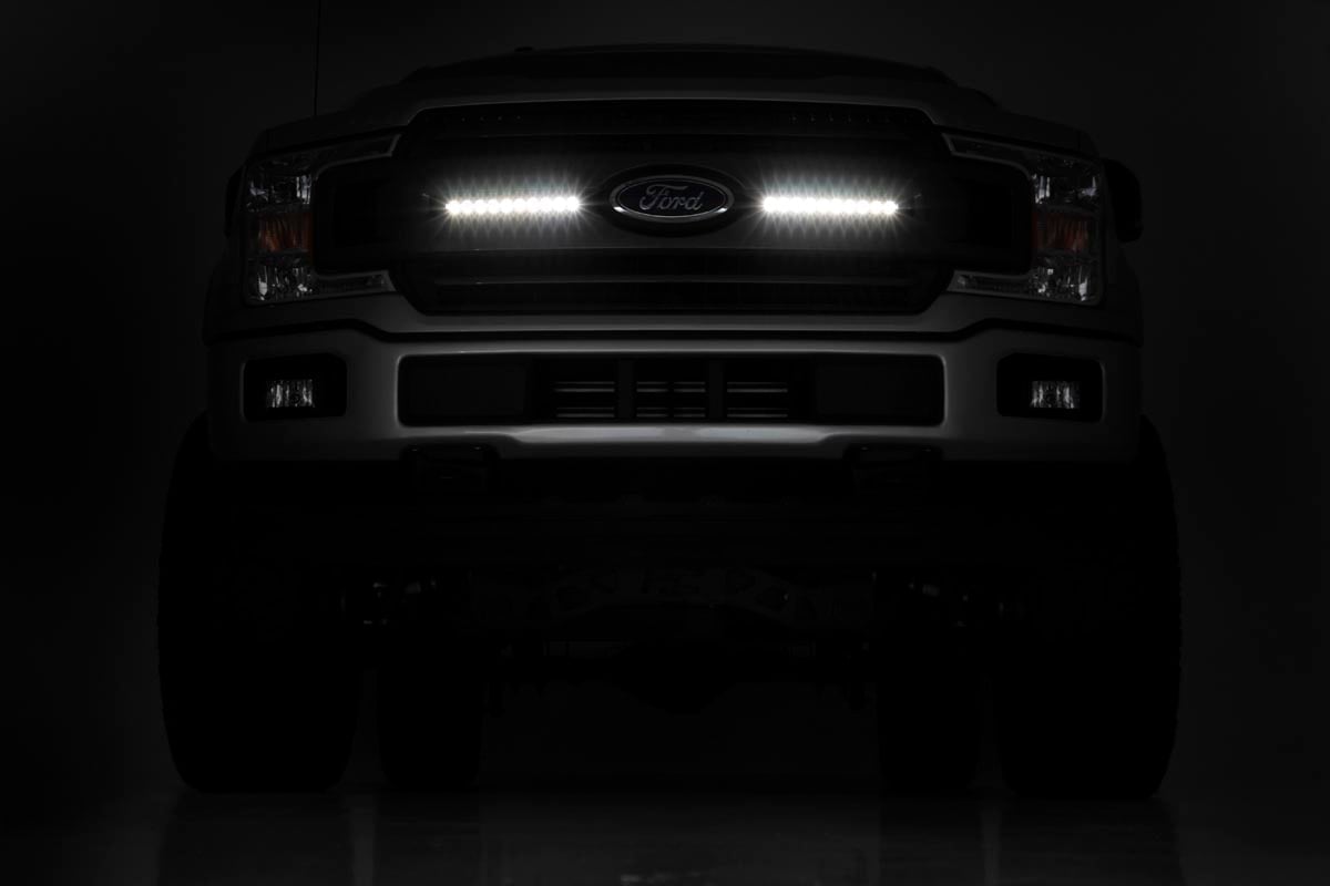 10 Inch Chrome Series LED Light Bar Slim Line Pair Rough Country-5