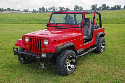 LED Light Mount Lower Windshield Pod Pair Jeep Wrangler YJ 4WD (87-95) Rough Country-3