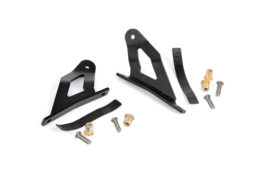 Nissan 50 Inch Curved LED Light Bar Upper Windshield Mounts 04-15 Titan Rough Country-1