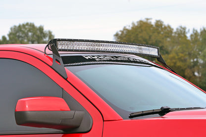 LED Light Mount Upper Windshield 54 Inch Curved Silverado/Sierra 2500HD/3500HD (15-19) Rough Country