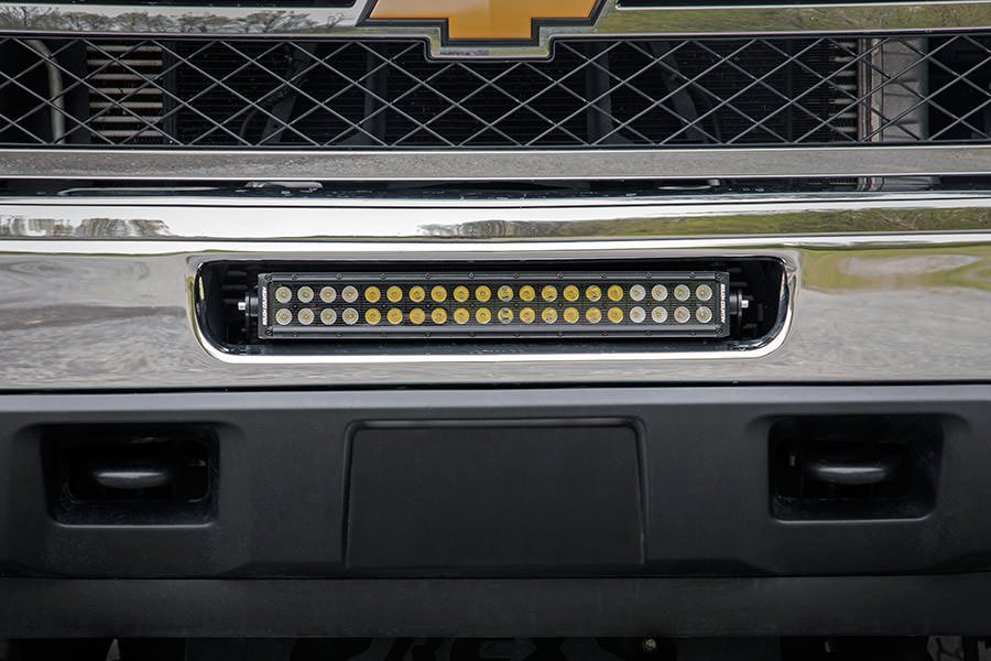 Rough Country Chevrolet 20 Inch LED Light Bar Hidden Bumper Mounts 11-14 Silverado 2500HD Rough Country