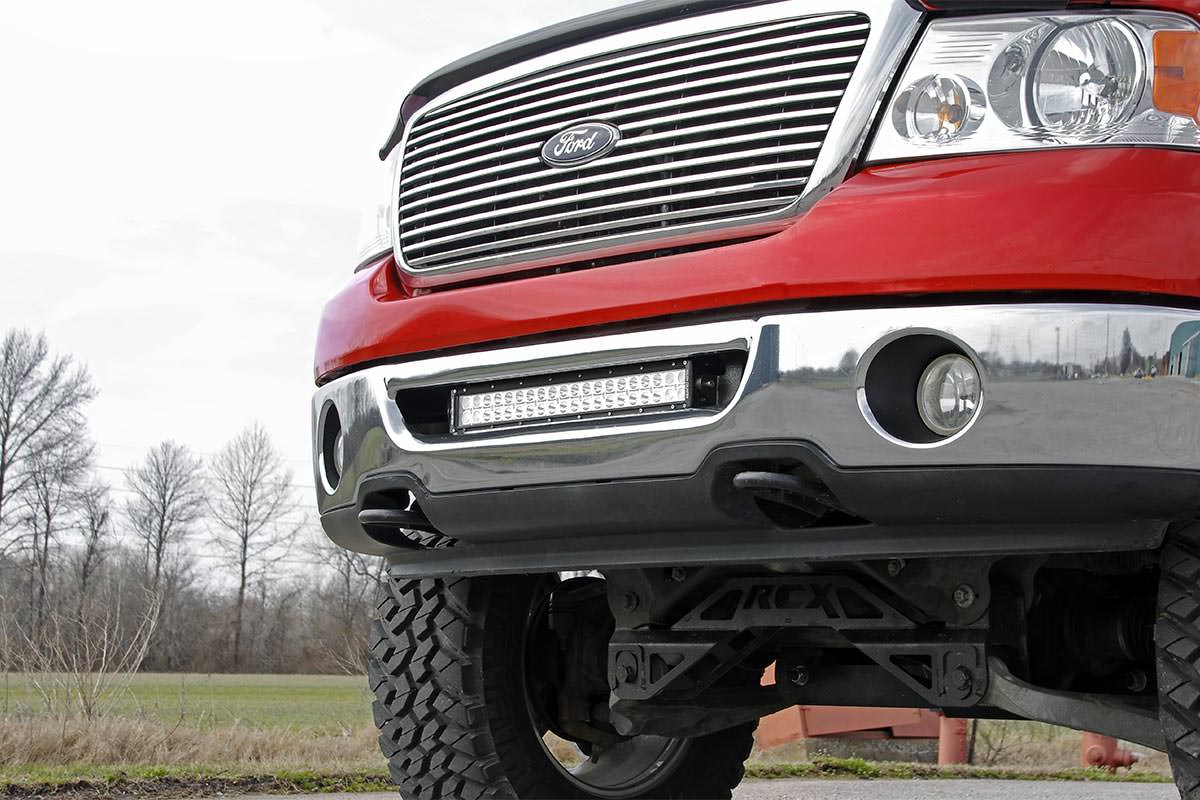 Rough Country Ford 20 Inch LED Light Bar Hidden Bumper Mounts 06-08 F-150 Rough Country