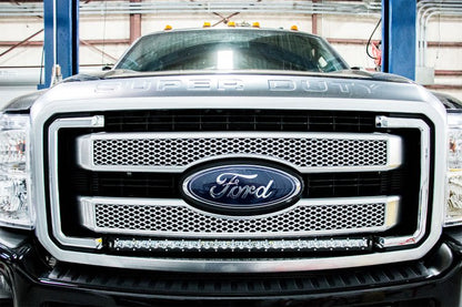 LED Light Kit Grill 30 Inch Black Single Row White DRL Ford F-250/F-350 Super Duty (11-16) Rough Country-2