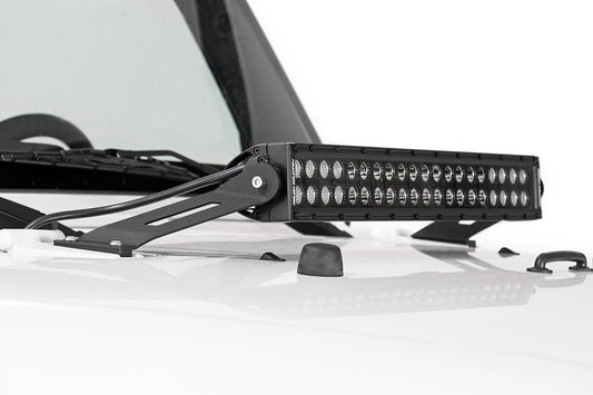 LED Light Mount Hood 20 Inch Jeep Wrangler JK/Wrangler Unlimited (07-18) Rough Country