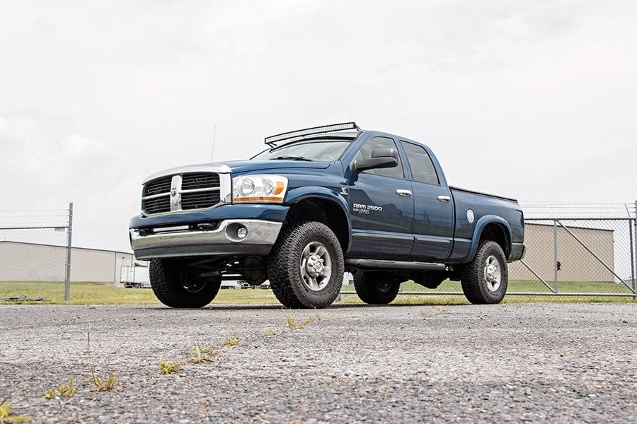 LED Light Mount Upper Windshield 54 Inch Curved Ram 1500 2WD/4WD (02-08) Rough Country-2