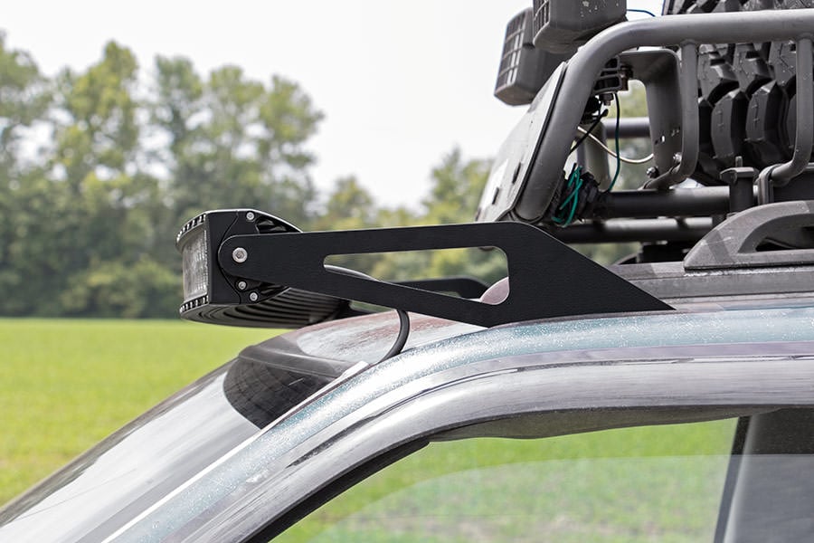 LED Light Mount Upper Windshield 50 Inch Curved Jeep Grand Cherokee ZJ (93-98) Rough Country-2