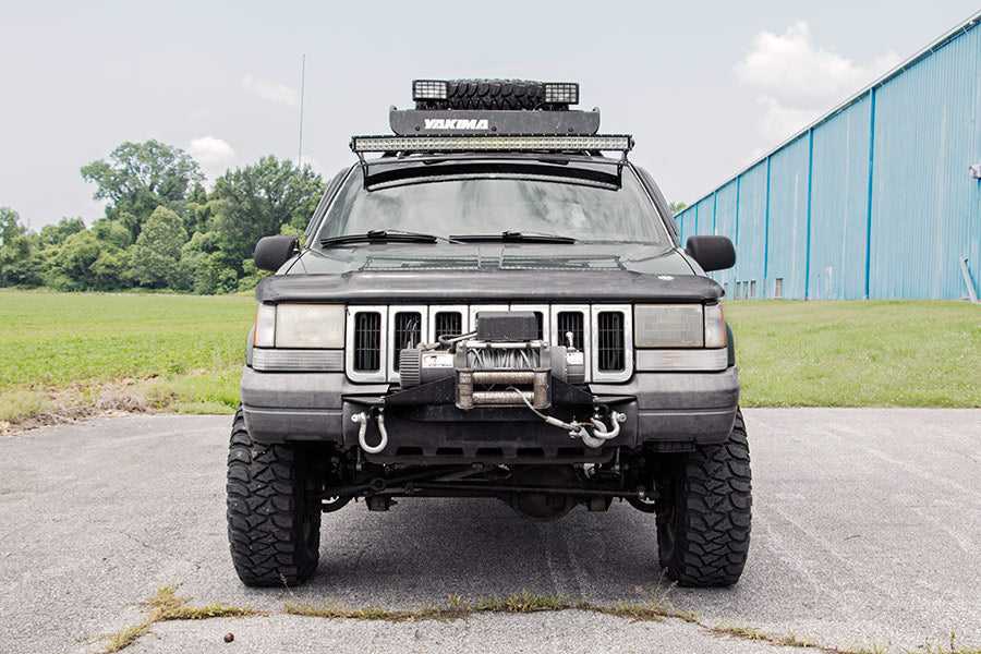 LED Light Mount Upper Windshield 50 Inch Curved Jeep Grand Cherokee ZJ (93-98) Rough Country-4