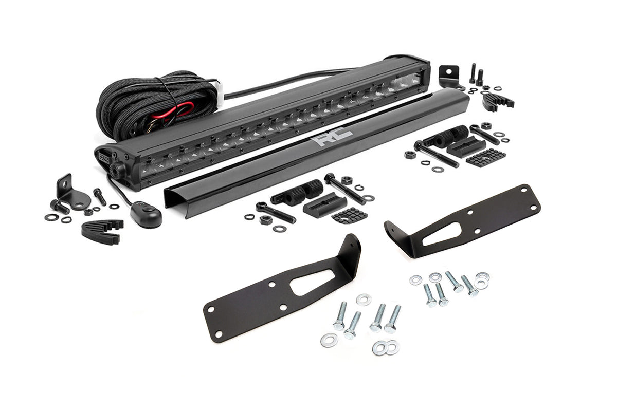 Rough Country Dodge Hidden Bumper Kit w/ 20-Inch LED Light Bar Black Series 03-18 Ram 2500/3500 Rough Country