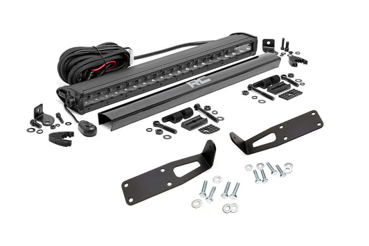 LED Light Kit Bumper Mount 20 Inch Black Single Row Ram 2500 (03-18)/3500 (03-18) Rough Country