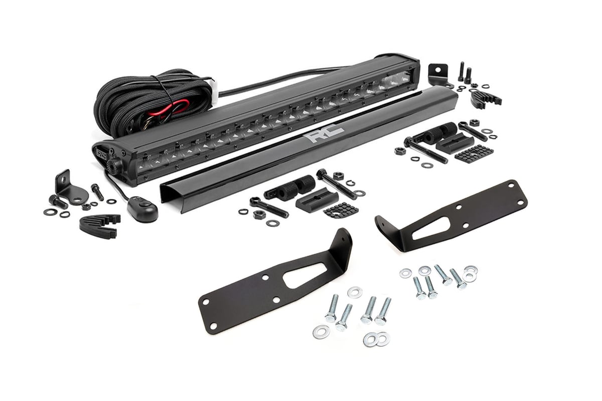 LED Light Kit | Bumper Mount | 20" Black Single Row | Ram 2500/3500 (10-18) Rough Country