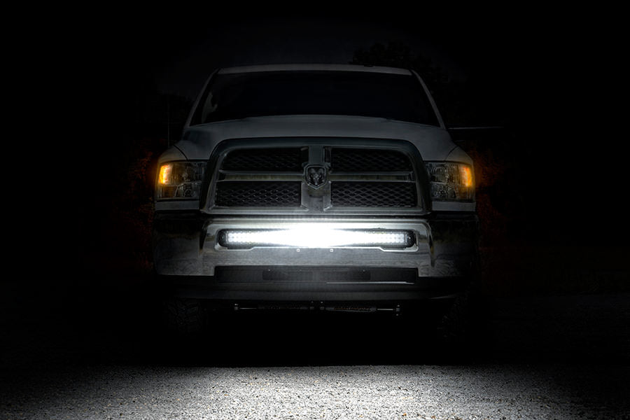 LED Light Kit Bumper Mount 40 Inch Black Dual Row Ram 2500/3500 4WD (11-18) Rough Country-4