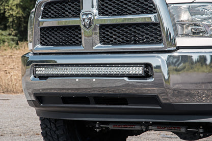 Dodge 40-inch Curved LED Light Bar Hidden Bumper Kit w/Chrome Series DRL LED For 10-18 Ram 2500/3500 Rough Country-1