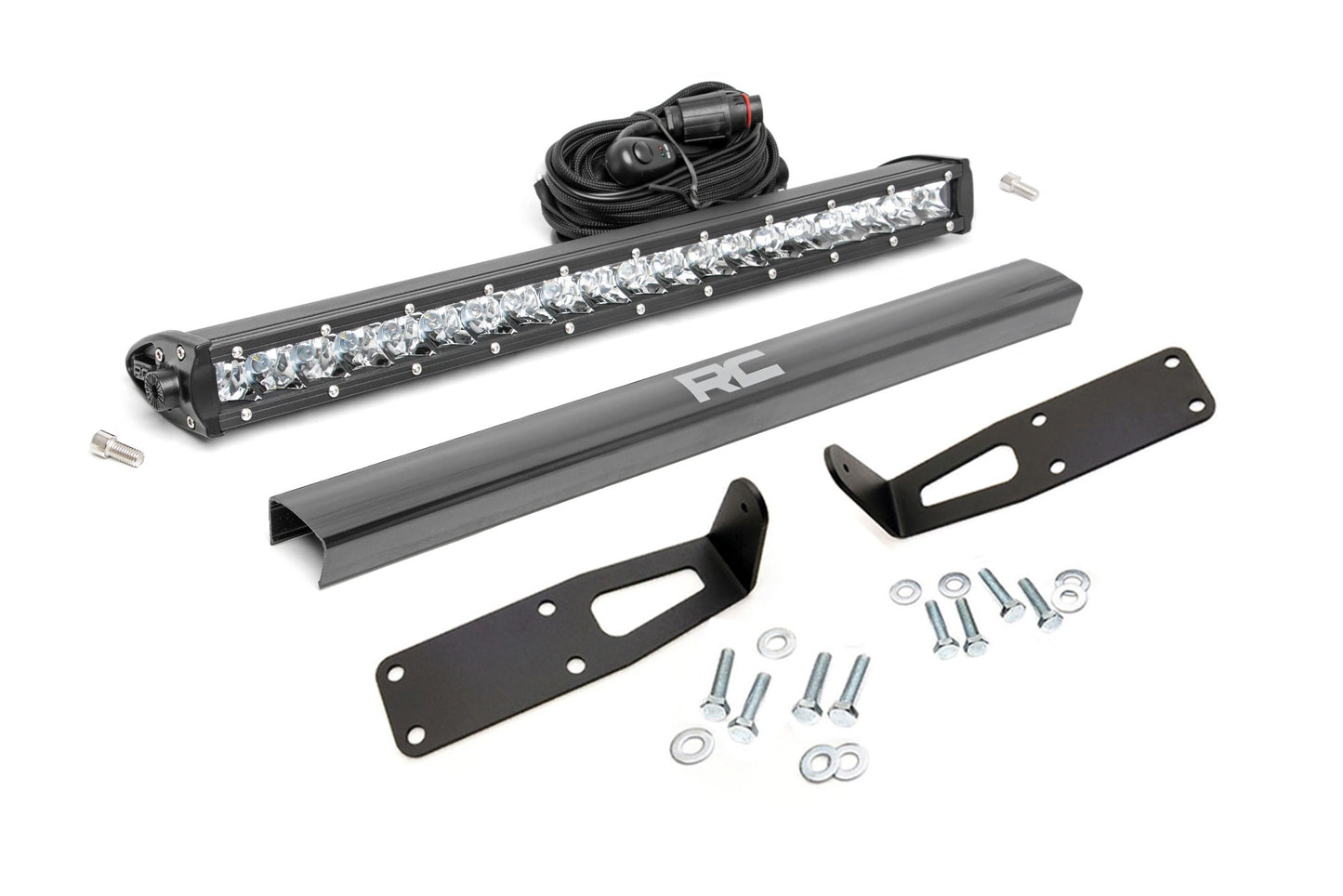 Rough Country Dodge Hidden Bumper Kit w/ 20-inch LED Light Bar Chrome Series (03-18 Ram 2500/3500) Rough Country