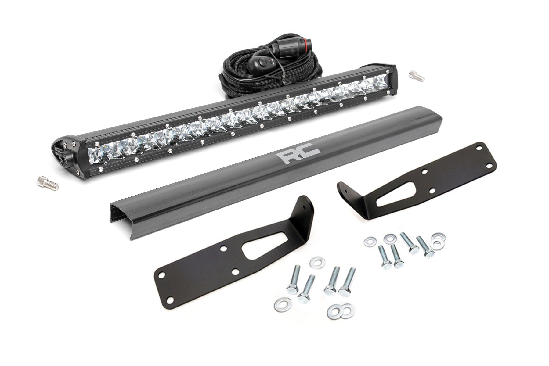 Rough Country Dodge Hidden Bumper Kit w/ 20-inch LED Light Bar Chrome Series (03-18 Ram 2500/3500) Rough Country