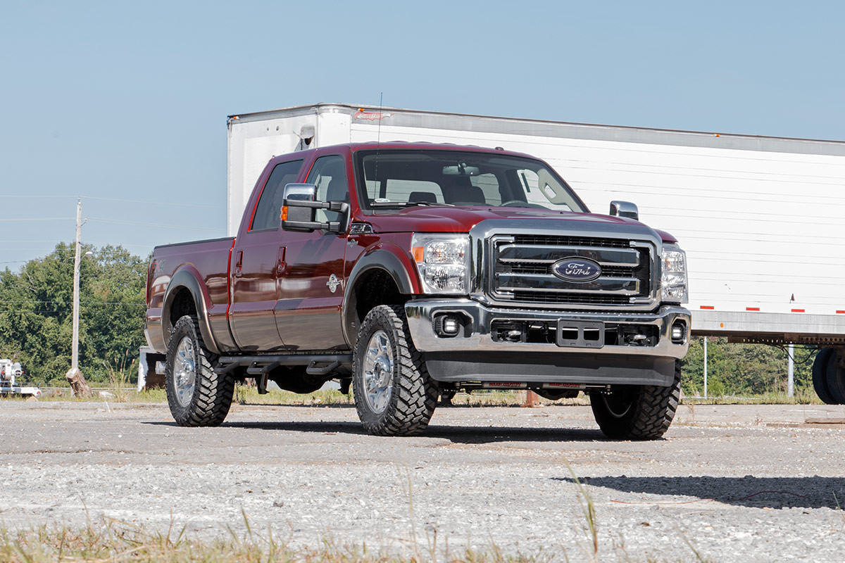 LED Light Kit Fog Mount 2 Inch Black Pair Ford F-250/F-350 Super Duty (11-16) Rough Country-2