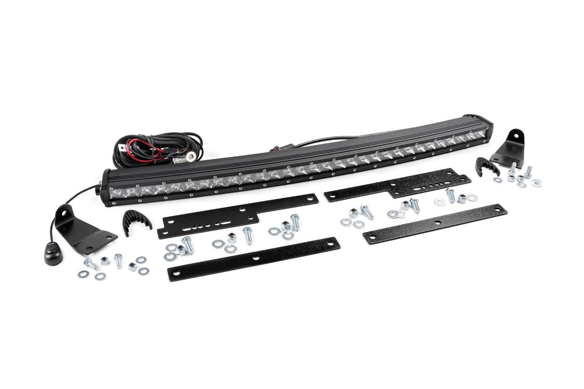 Rough Country 30 Inch Curved Cree LED Grille Kit Single Row 14-18 Silverado/Sierra 1500 Rough Country