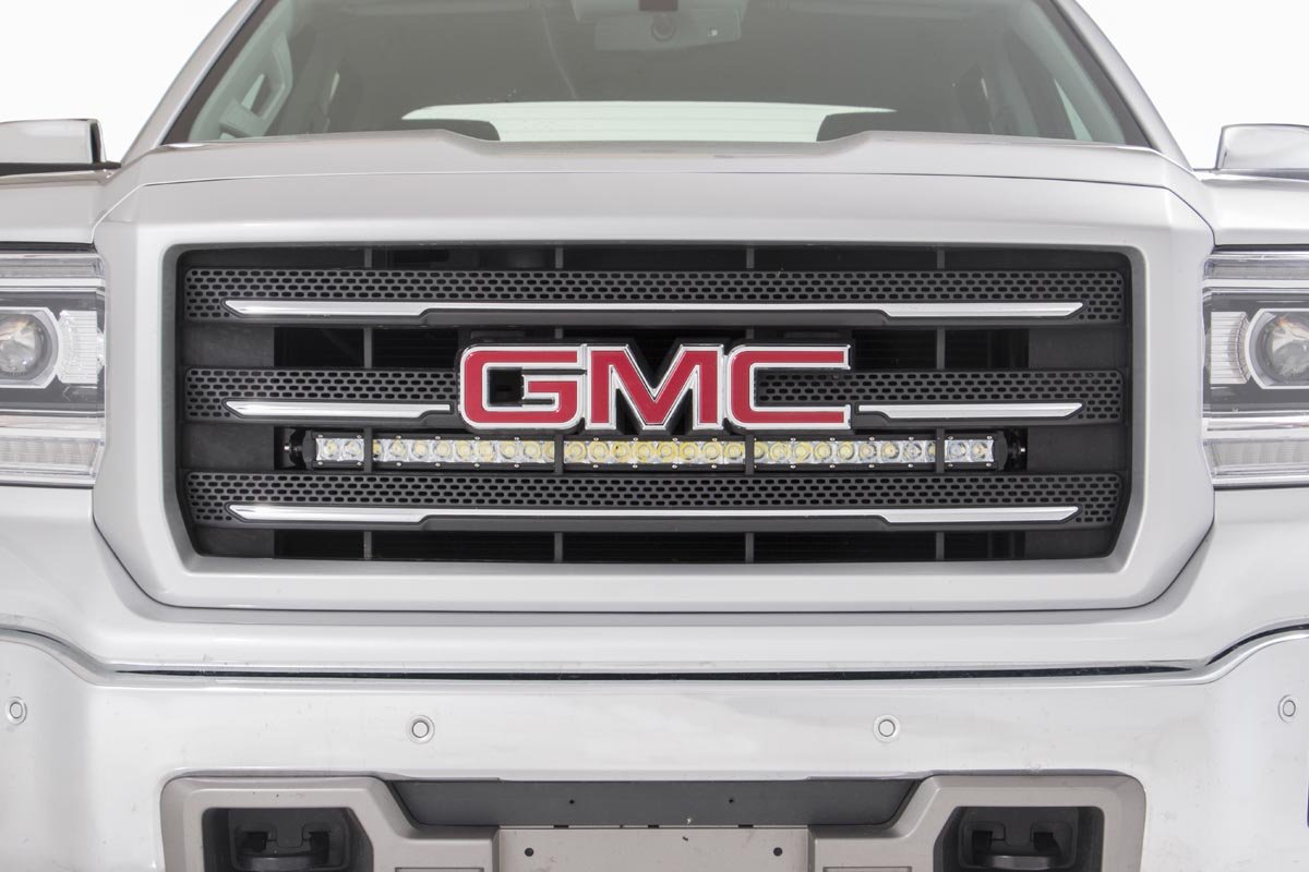 Rough Country 30 Inch Curved Cree LED Grille Kit Single Row 14-18 Silverado/Sierra 1500 Rough Country