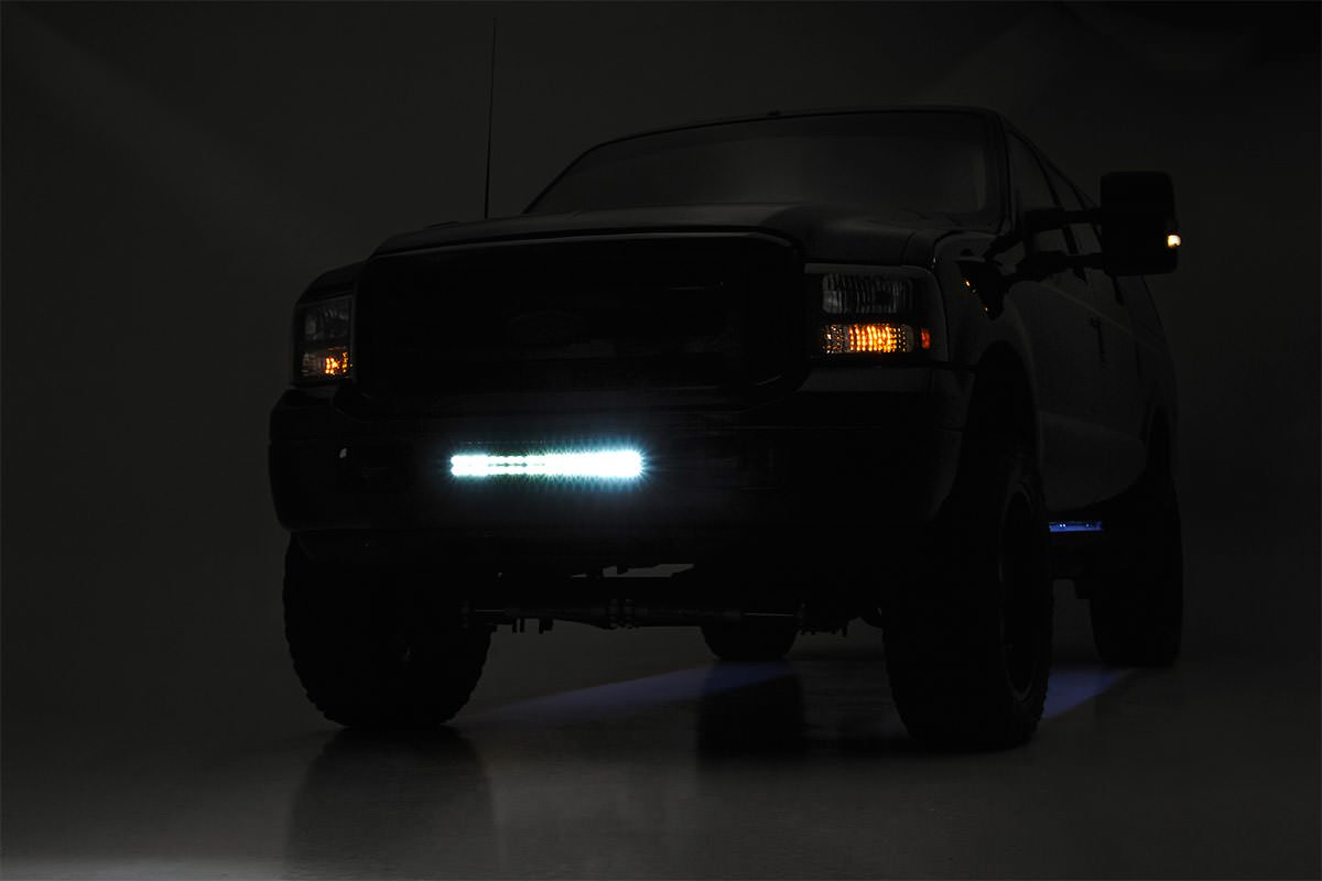 Ford 20 Inch LED Bumper Kit Chrome Series 05-07 F-250/350 Rough Country-5