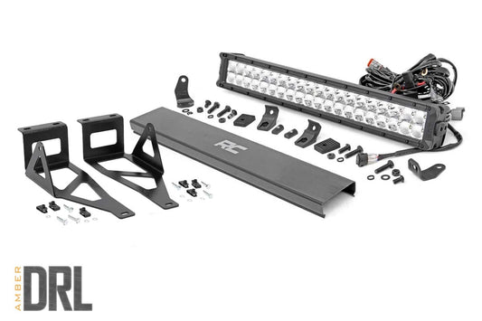 LED Light Kit | Bumper | 20" Chrome Dual Row | Amber DRL | Ford F-250/F-350 Super Duty (05-07) Rough Country